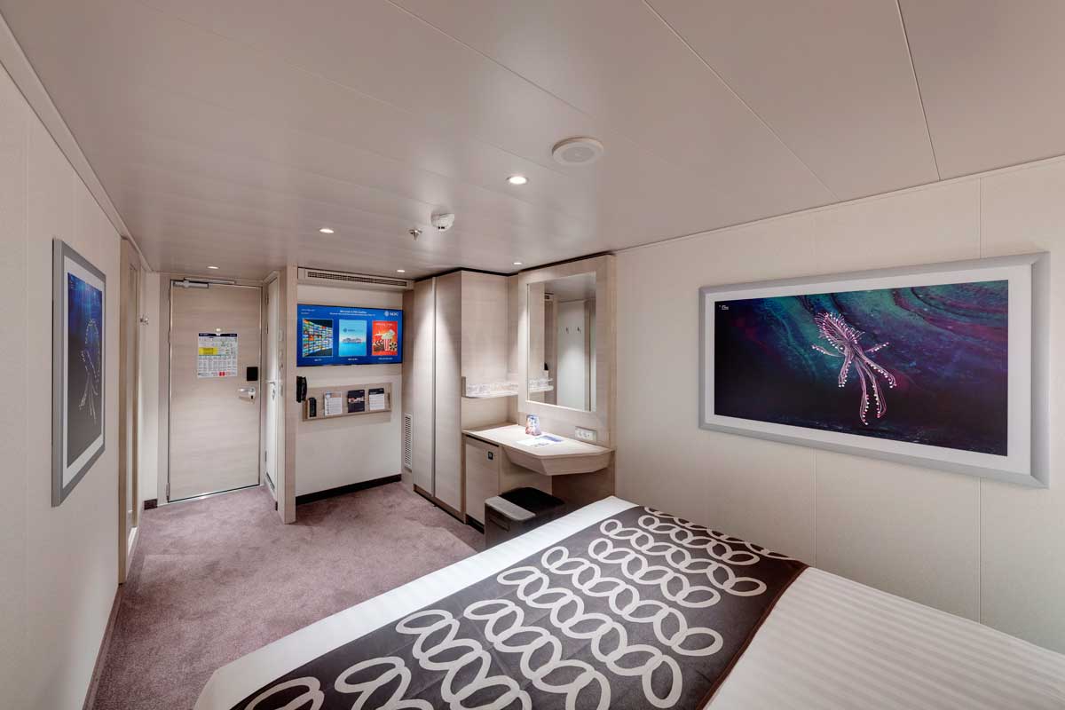 MSC Euribia kabina wewnętrzna